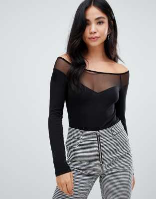 Xhilaration black deep plunge cross back lace body extension women