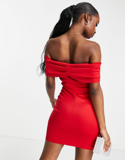 Asos red cheap mini dress