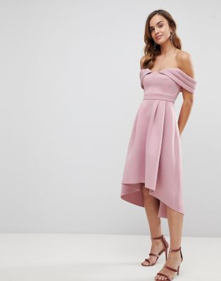 cold shoulder dip hem dress