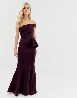 aubergine maxi dress