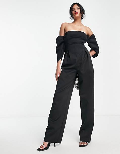 Mode Broeken Jumpsuits ASOS DESIGN Jumpsuit zwart casual uitstraling 