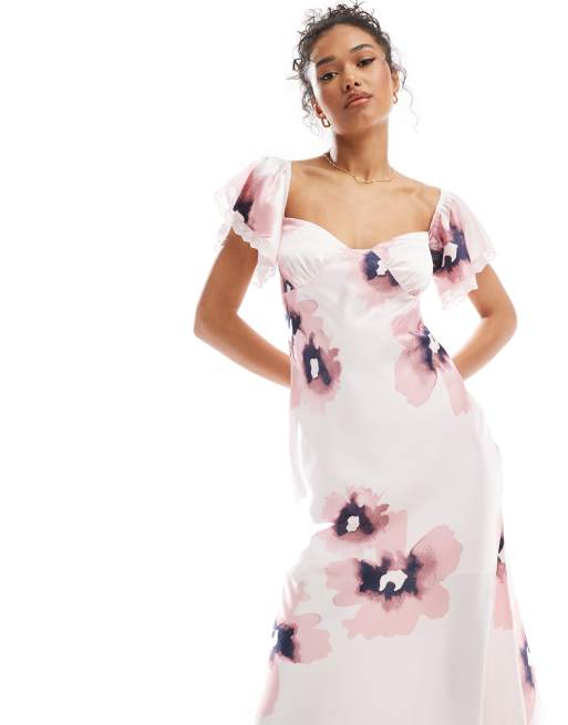 Asos pink bardot dress best sale