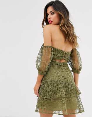 bardot broderie dress