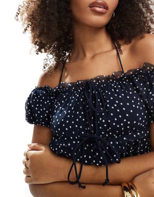 Polka dot top asos on sale