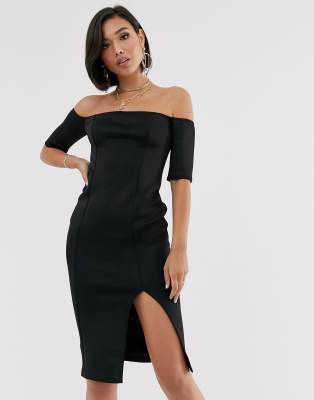 black bodycon dress asos