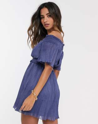 shirred dress asos