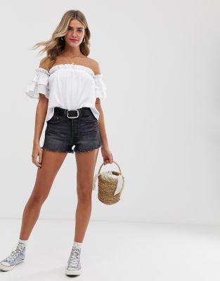 asos white bardot top