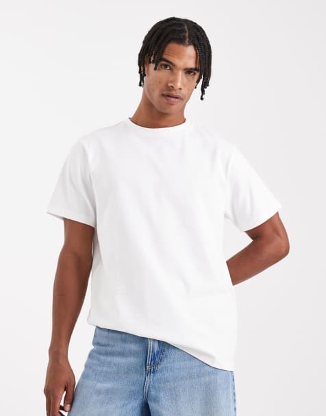 ASOS DESIGN – Bardzo gruby biały T-shirt z okrągłym dekoltem - view 1