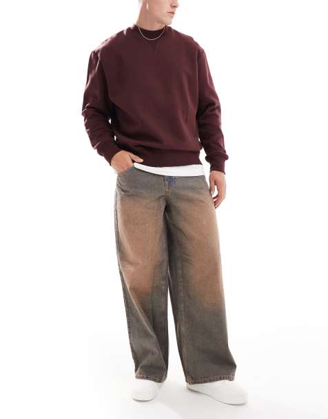 ASOS DESIGN – Bardzo luźne jeansy z różowym przebarwieniem - view 1