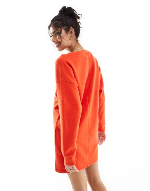 ASOS DESIGN – Bardzo miękka czerwona dzianinowa sukienka