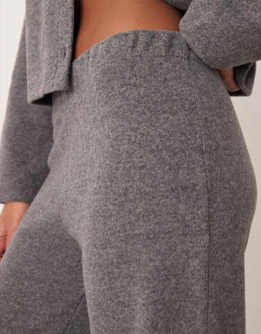 ASOS DESIGN – Bardzo miękkie szare spodnie z szerokimi nogawkami, 5 z 5