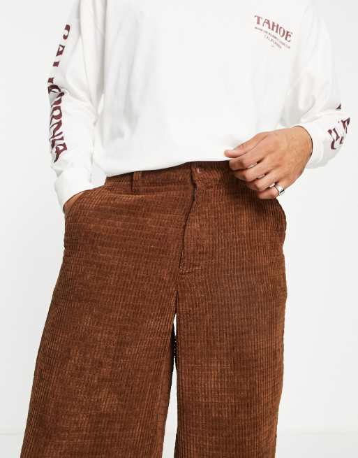 ASOS DESIGN – Bardzo obszerne spodnie ze sztruksu o nieregularnej fakturze, 3 z 4