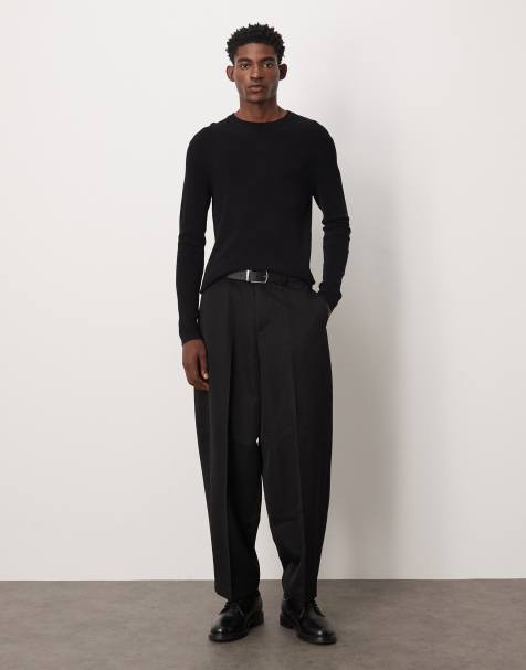 ASOS DESIGN smart extreme tapered trousers in black
