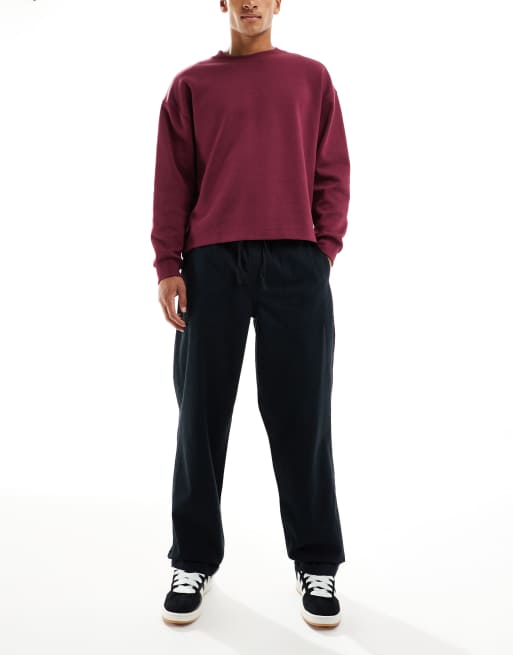 ASOS DESIGN – Bardzo szerokie wciągane bojówki w spranym czarnym kolorze, 2 z 5