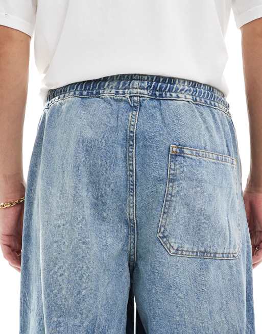 ASOS DESIGN – Bardzo szerokie wciągane jasnoniebieskie jeansy, 4 z 5