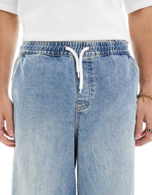 ASOS DESIGN – Bardzo szerokie wciągane jasnoniebieskie jeansy, 5 z 5