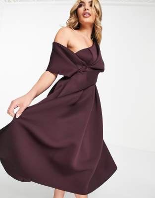 Asos fallen shoulder prom dress sale