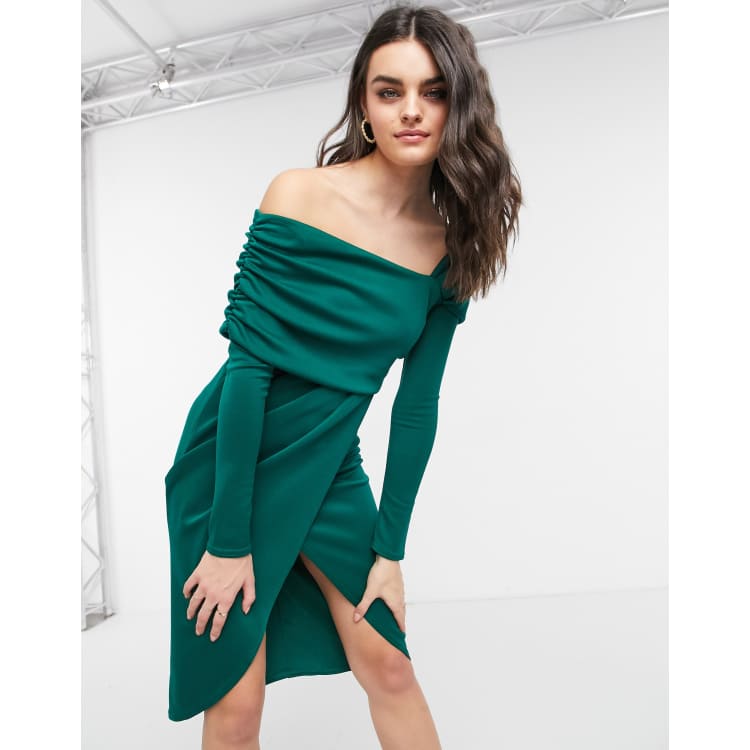 Asos robe epaule dénudée new arrivals