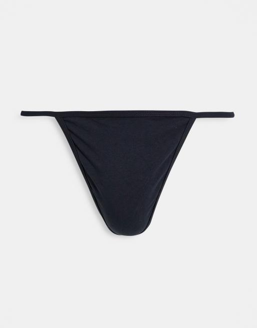 ASOS DESIGN barely there thong in black