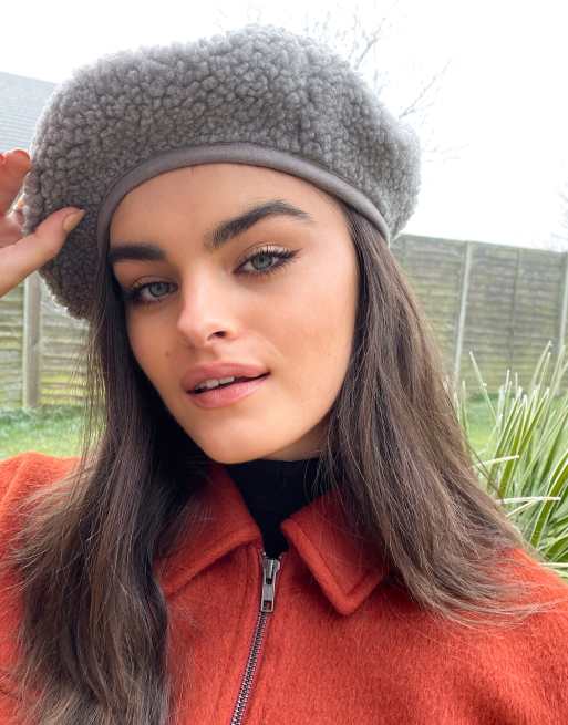ASOS DESIGN - Baret van borg in grijs, 2 van 4