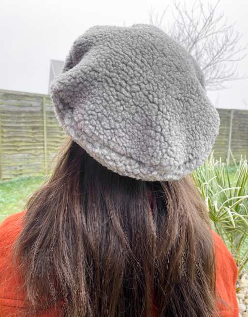 ASOS DESIGN - Baret van borg in grijs, 3 van 4