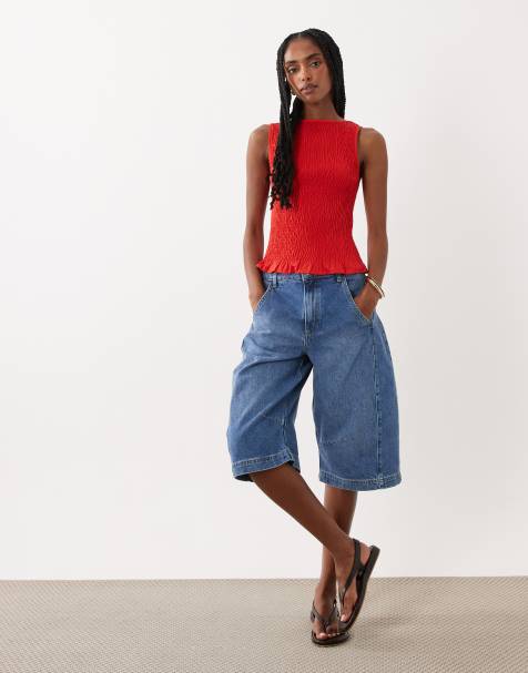 ASOS DESIGN – Barrel-Bermudashorts in Vintage-Waschung - view 1