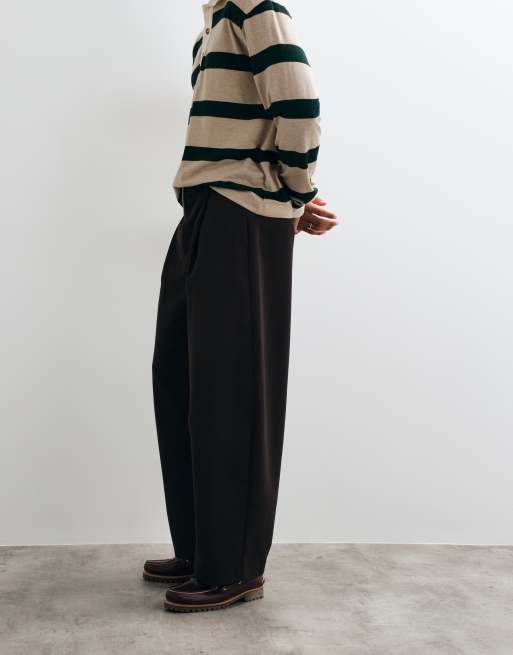 ASOS DESIGN barrel broek in bruin, 2 van 5