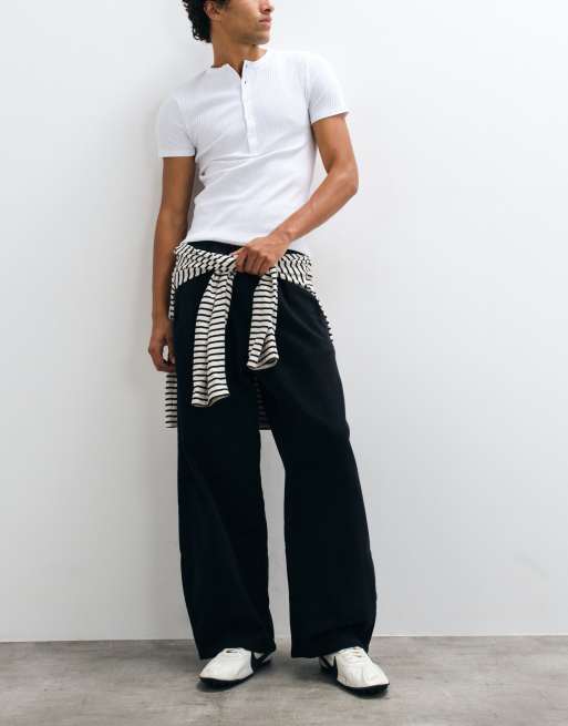 ASOS DESIGN barrel-bukser med plisseringer i brun, 2 af 5