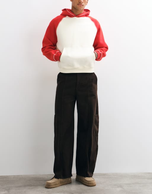 ASOS DESIGN barrel cargo trousers in brown, 2 of 5