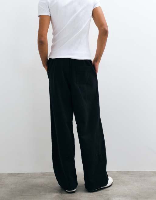 ASOS DESIGN Barrel-Hose mit Falten in Braun, 5 von 5