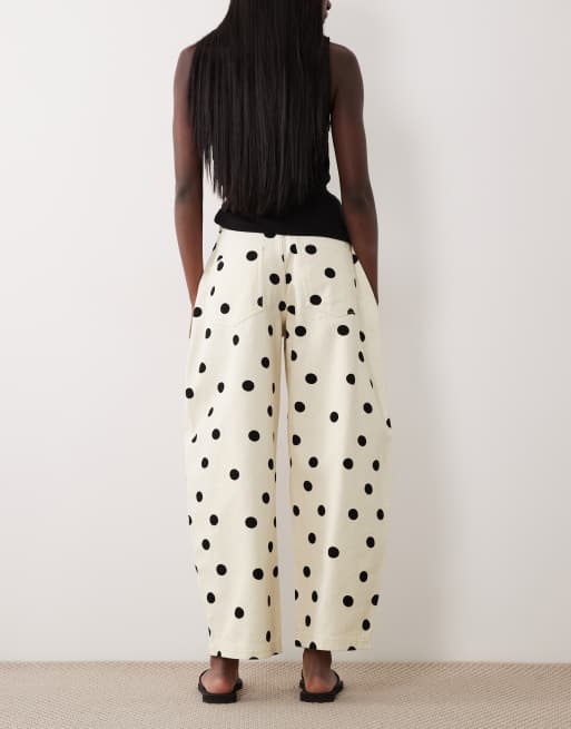 ASOS DESIGN barrel jean in polka dot, 2 of 5