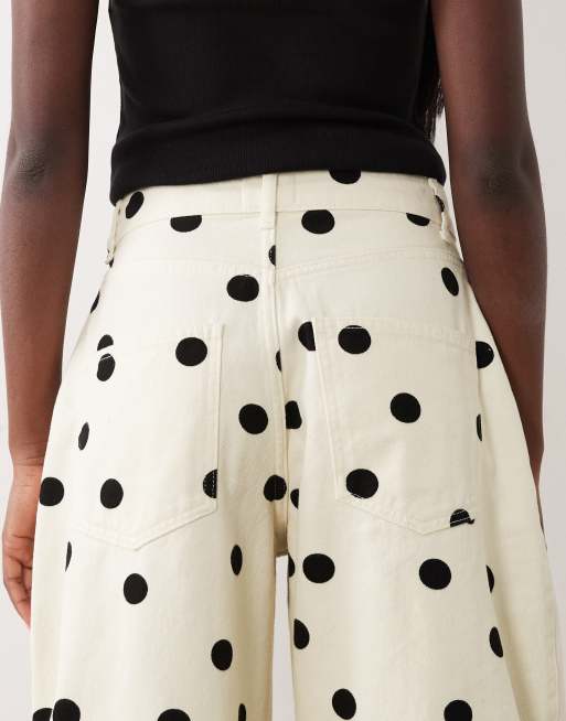 ASOS DESIGN barrel jean in polka dot, 4 of 5