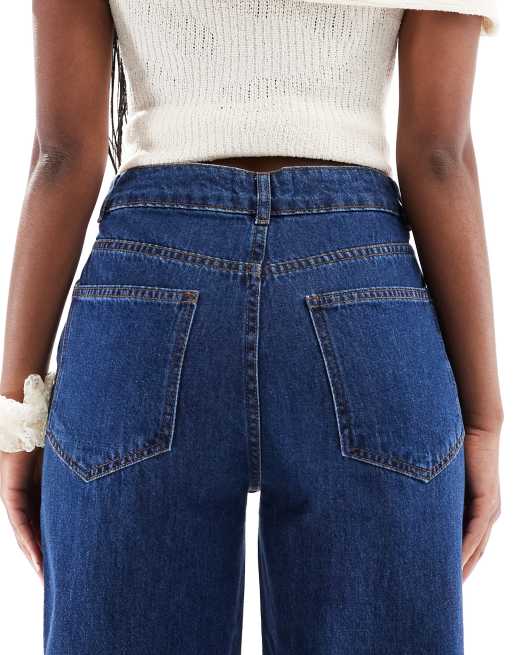 ASOS DESIGN barrel jeans in clean darkwash, 5 of 5