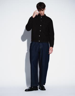 Asos Design Barrel Jeans In Blue