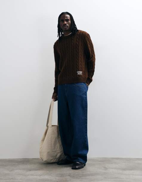 ASOS DESIGN barrel jeans in indigo - view 1