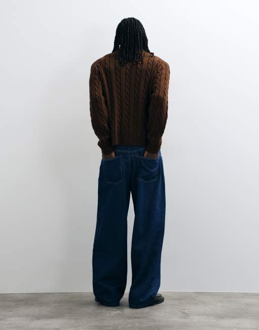 ASOS DESIGN barrel jeans in indigo, 4 van 5