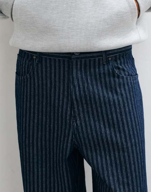 ASOS DESIGN barrel jeans in krijtstreep, 4 van 5