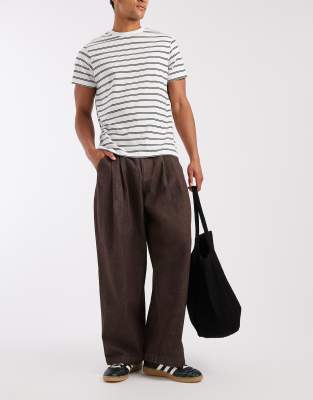 Asos Design Barrel Jeans In Pattern