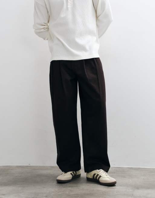 ASOS DESIGN barrel jeans in raw brown, 4 van 5