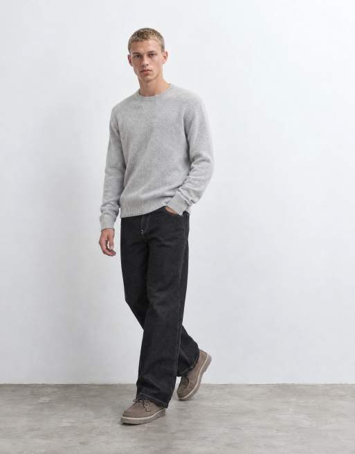 ASOS DESIGN barrel jeans in raw zwart, 8 van 10