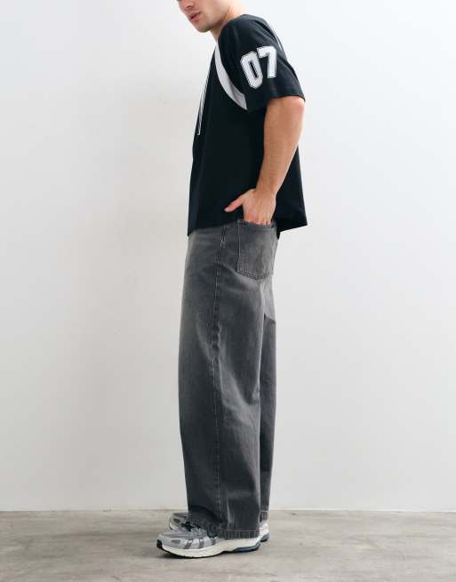 ASOS DESIGN Barrel-Jeans in verwaschenem Grau, 2 von 5
