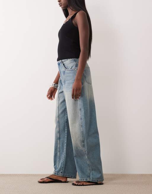 ASOS DESIGN – Barrel-Jeans in Vintage-Waschung mit Ziernaht, 3 von 5