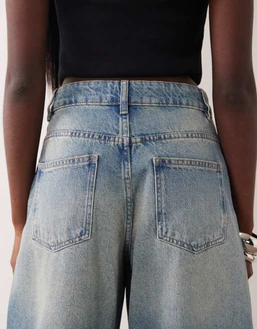 ASOS DESIGN – Barrel-Jeans in Vintage-Waschung mit Ziernaht, 4 von 5