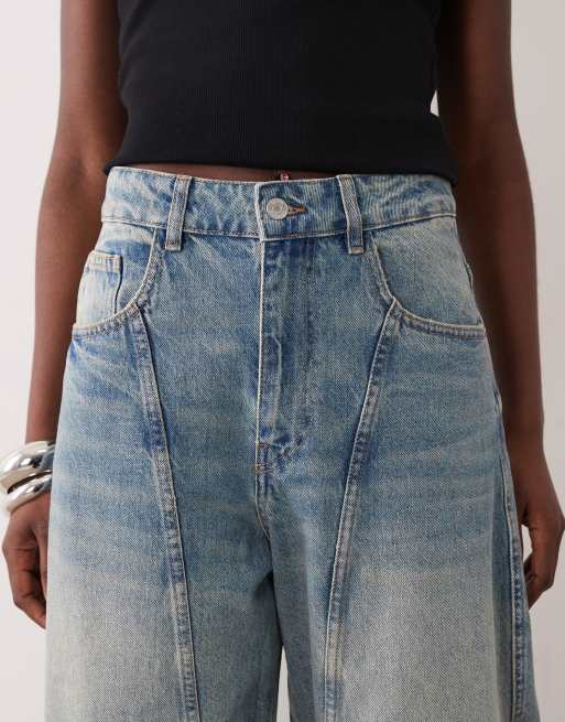 ASOS DESIGN – Barrel-Jeans in Vintage-Waschung mit Ziernaht, 5 von 5