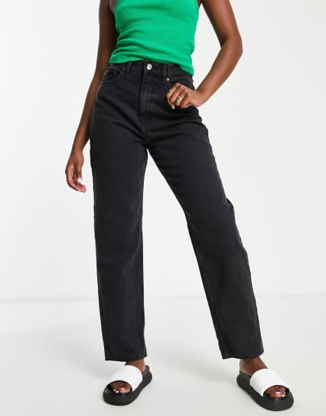 ASOS DESIGN barrel jeans in washed black - view 1