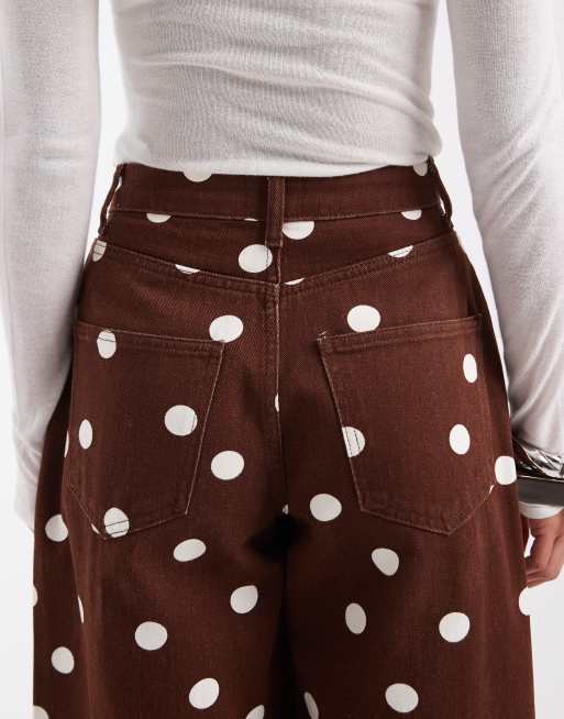ASOS DESIGN barrel jeans met polkadot, 4 van 5