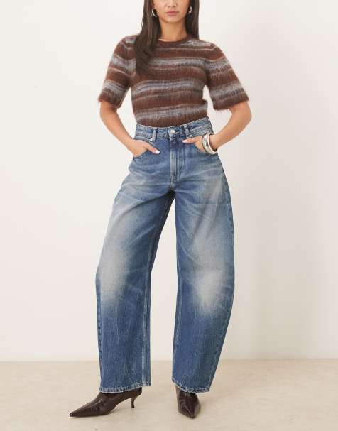 ASOS DESIGN – Barrel-Jeans mit hohem Bund und authentischer Vintage-Waschung - view 1