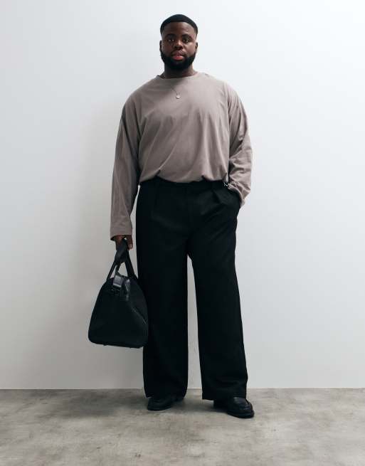 ASOS DESIGN barrel leg broek in zwart, 2 van 6