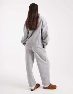 Asos Design Barrel Leg Brushback Sweatpants In Gray