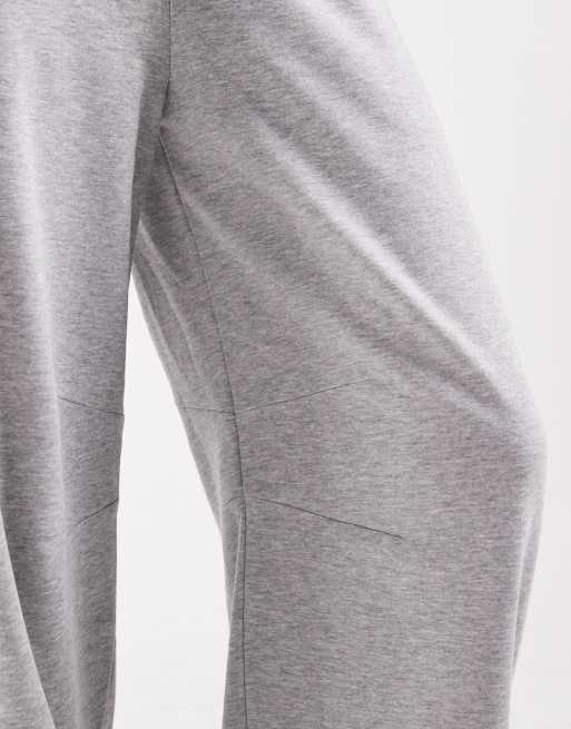ASOS DESIGN Barrel leg brushback sweatpants in gray heather, 3 of 5